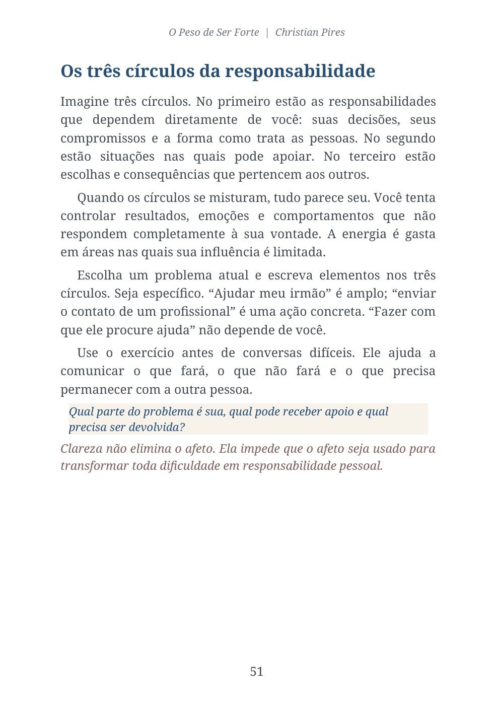Página real com exercício sobre responsabilidade