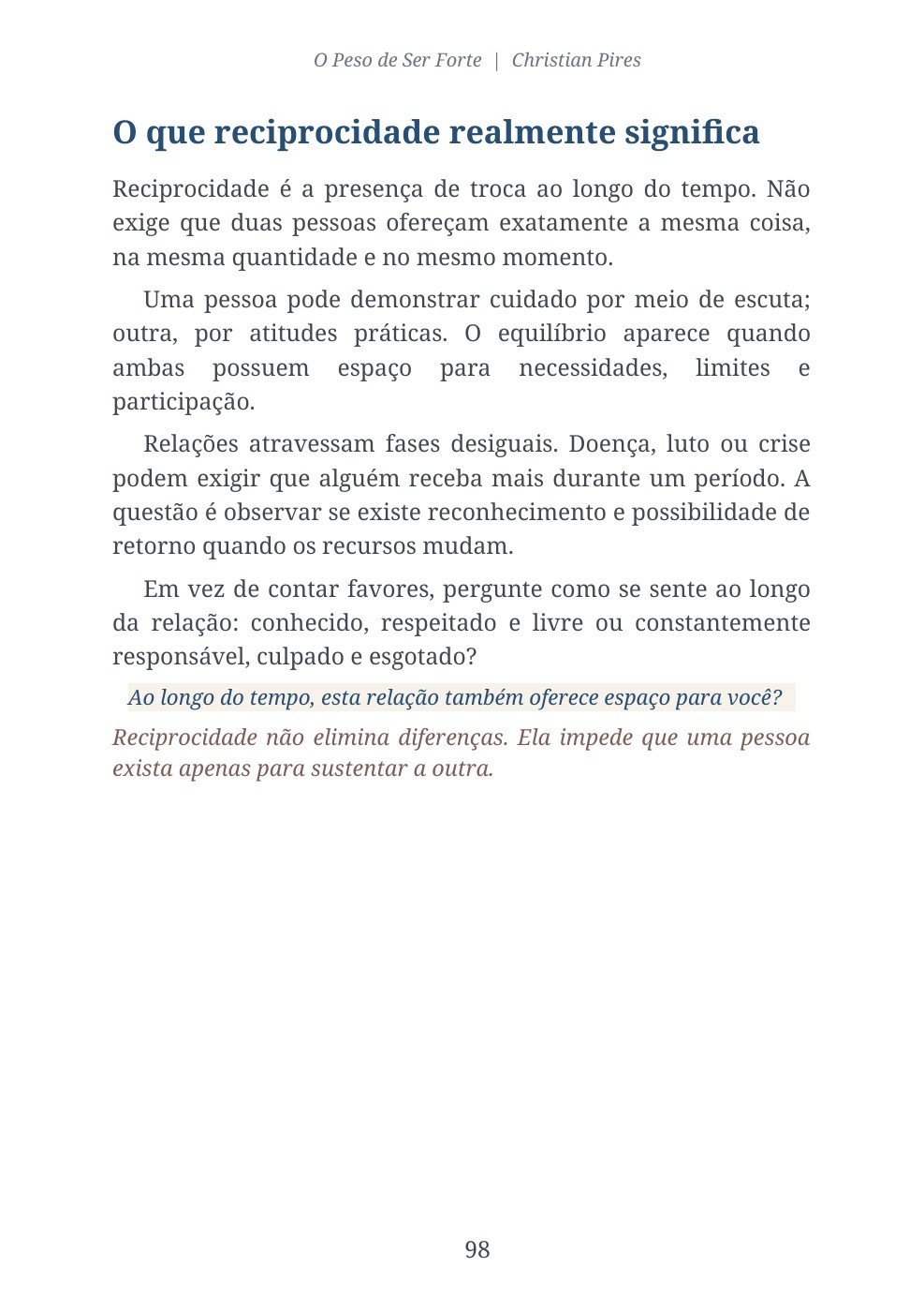 Página real de capítulo sobre reciprocidade